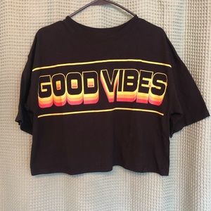 Good Vibes Cropped T-shirt